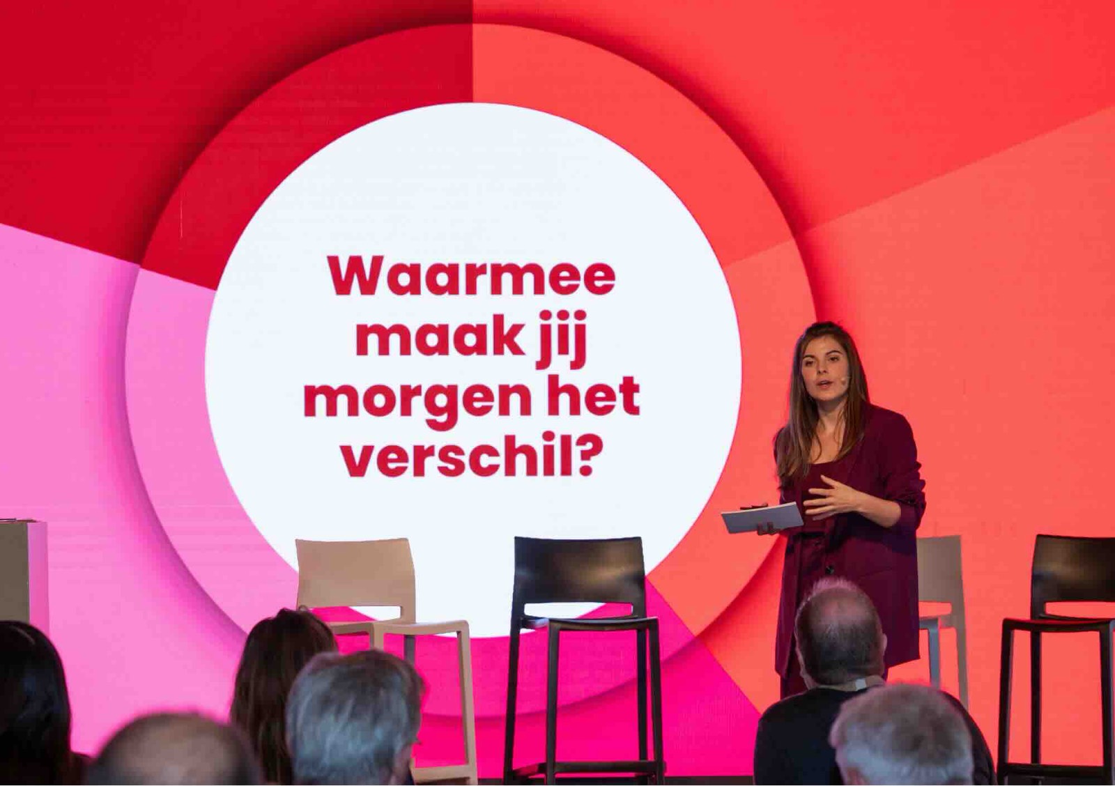 Arieke van Liere in gesprek met de zaal